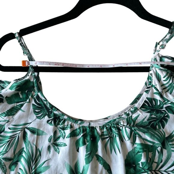 Brand New Solitare Swim Floral Palm Leaf Beach Cover Up Cold Shoulder Dress Wome - Picture 3 of 9